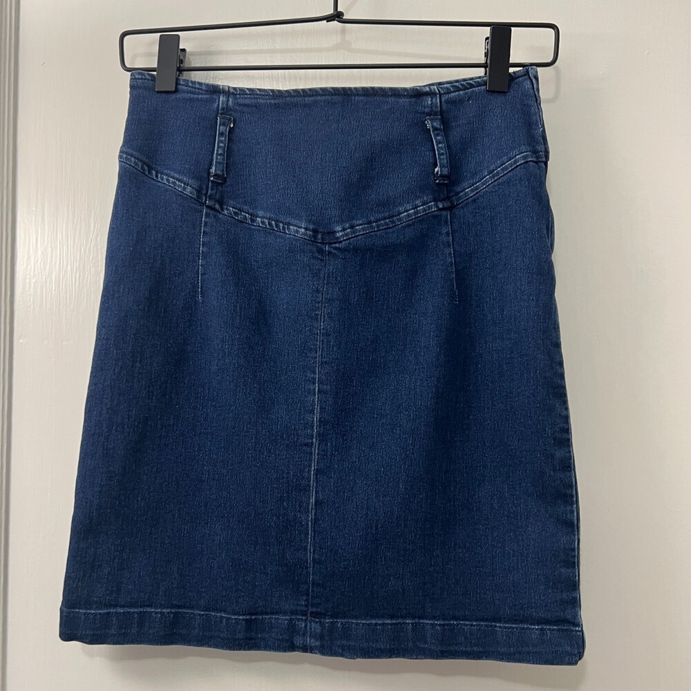 Free People Women's Livin' It Up Pencil Denim Skirt Size 2